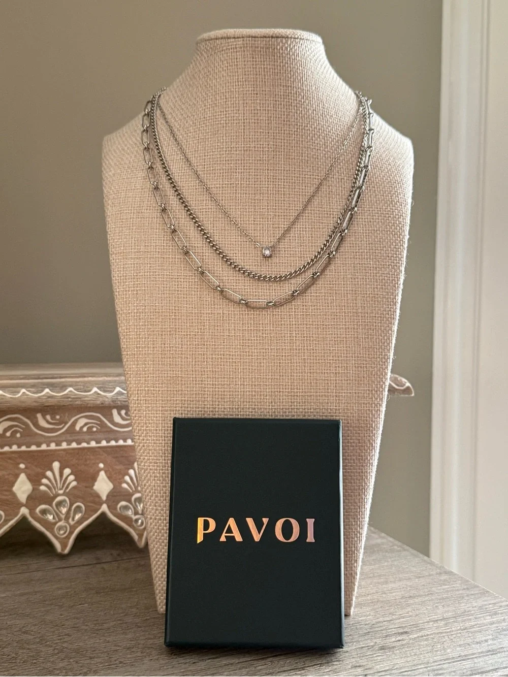 Pavoi Eva Layered Necklace. Brand New!